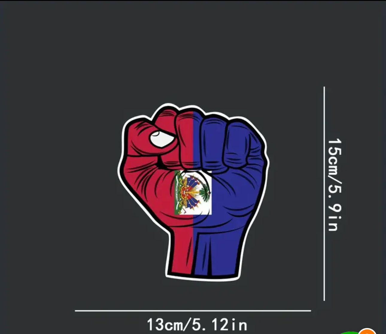 Haiti strong Hand stickers
