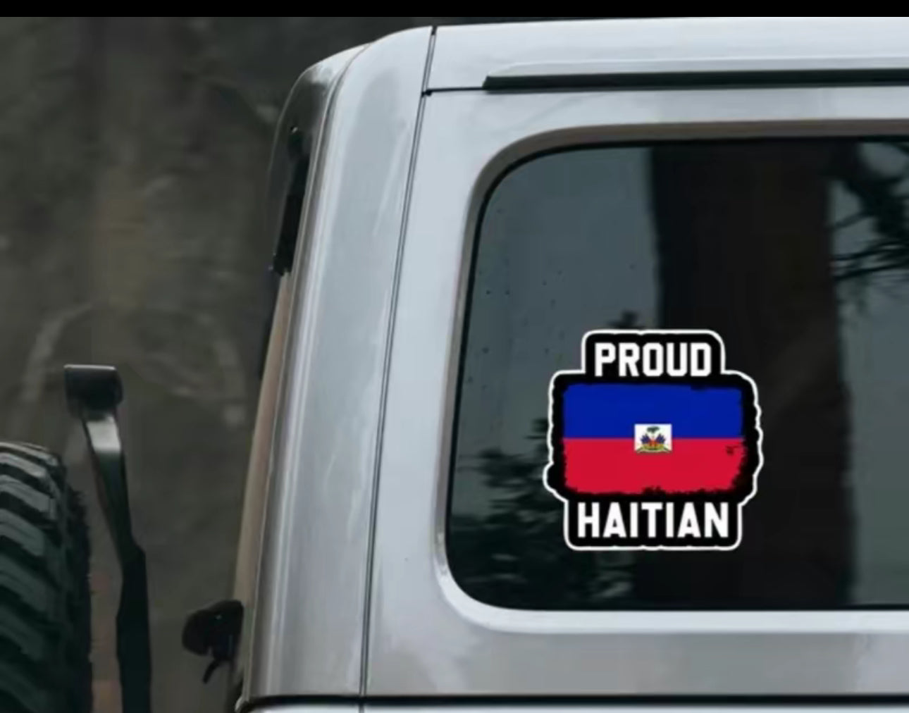 Haitian flag sticker