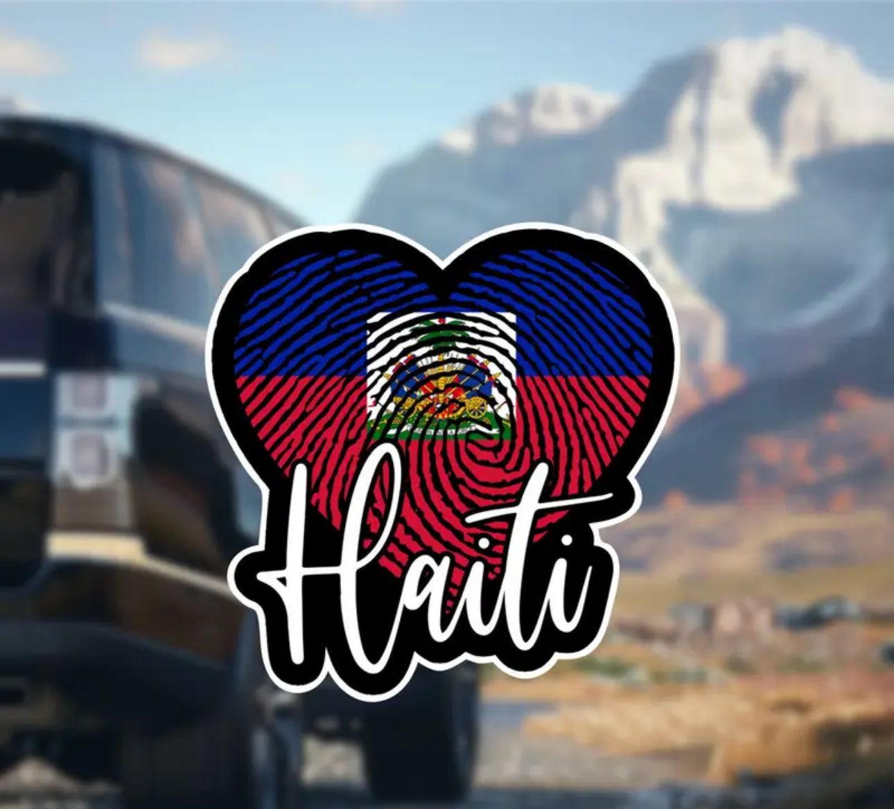 Haitian Heart Sticker