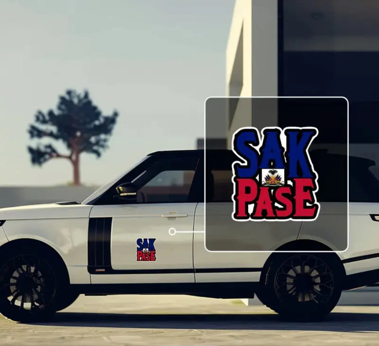 Haitian flag stickers