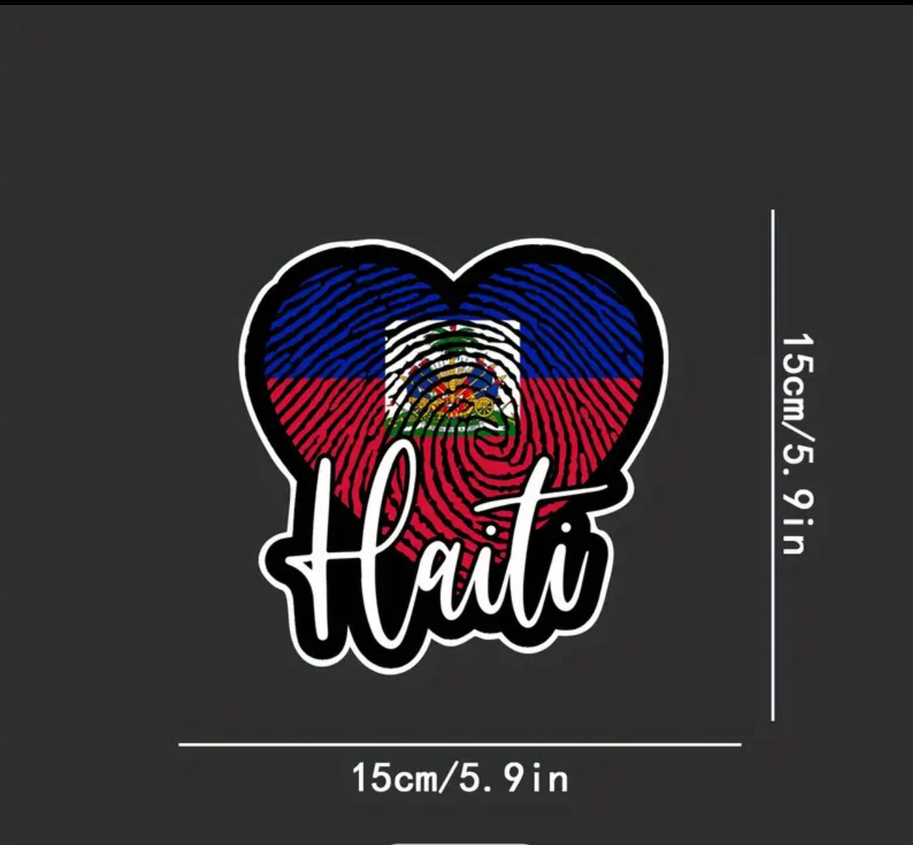 Haitian Heart Sticker