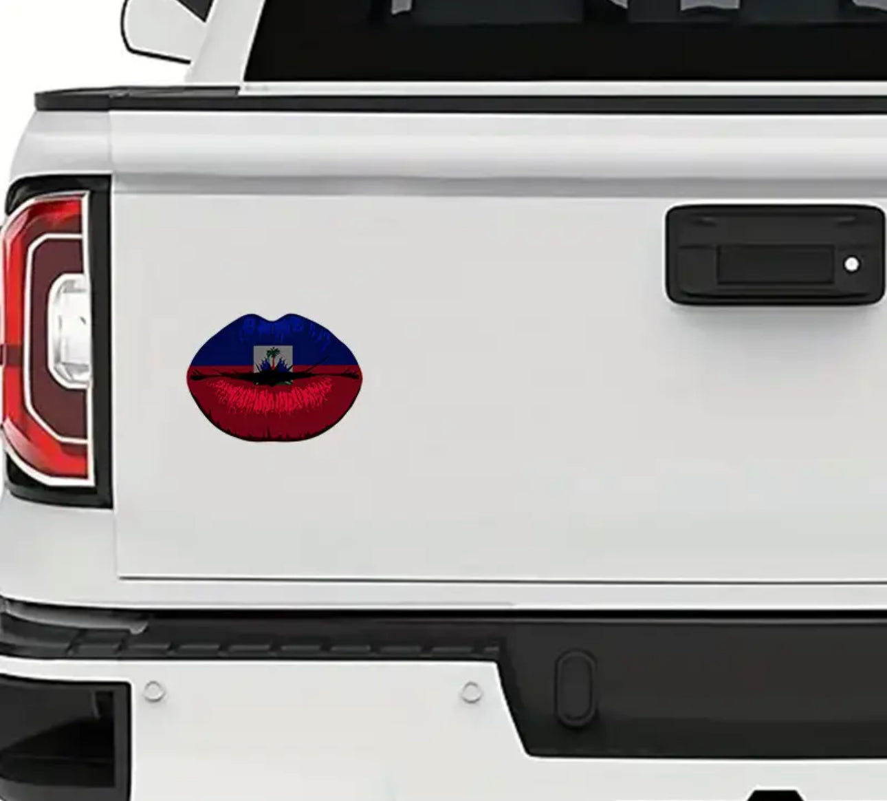 Haitian flag kiss sticker